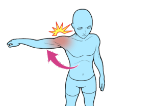 腕を横にあげる
